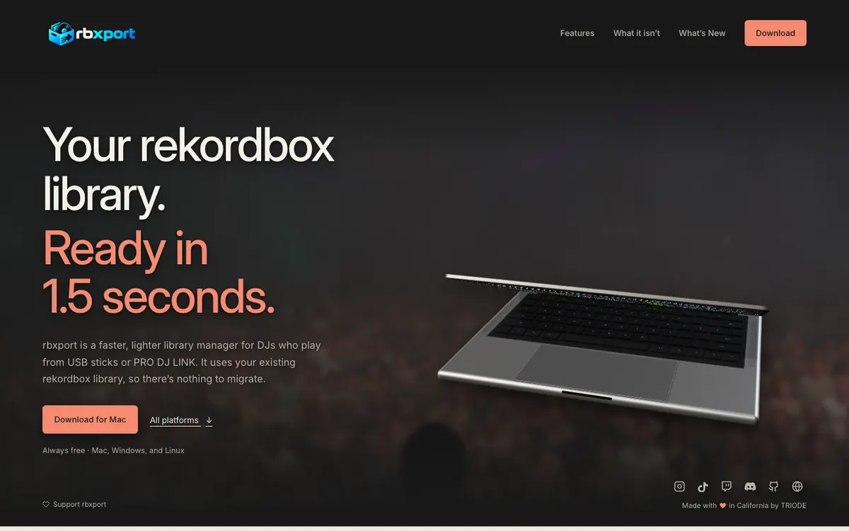 The rbxport home page